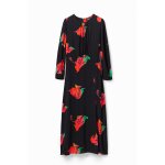 Robe longue ouverture fleurs