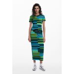 Robe longue � rayures