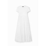 Robe midi combine tulle