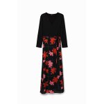 Robe midi croise fleurs
