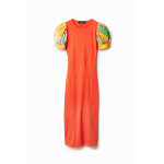 Robe midi d�collet� dos