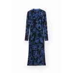 Robe midi maille fleurs