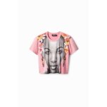 T - shirt court arty et perles