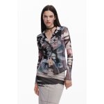 T - shirt en tulle boutonne
