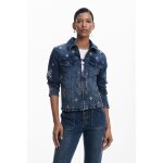Veste en denim brode