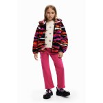 Veste effet fourrure imprim animal multicolore