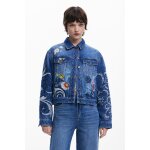 Veste en jean brode