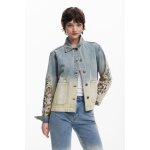 Veste en jean  fleurs