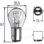 Ampoule 12v 21 / 4w baz15d