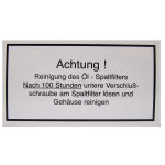 Attention! entretien crpine blanc