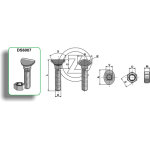 Boulon de cultivateur - m10x40 - 6. 8 Boulon de cultivateur - m10x40 - 6. 8