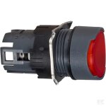 Bouton - poussoir lumineux rouge