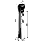 Brosse arracheuse betterave 270mm adaptable Brosse arracheuse betterave 270mm adaptable