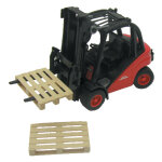 Bruder | jouet linde h30d chariot lvateur avec attache remorque et 2 palettes