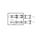 Chane maillon long asa2040 pas 25. 40 mm