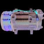 Compresseur climatiseur poulie poly - v ford new holland 81866263 adaptable