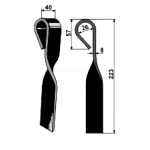 Couteau arracheuse betterave rumptstad 007807 adaptable Couteau arracheuse betterave rumptstad 007807 adaptable