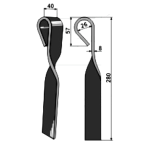 Couteau arracheuse betterave rumptstad 007808 adaptable Couteau arracheuse betterave rumptstad 007808 adaptable