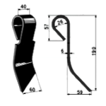 Couteau arracheuse betterave rumptstad droit 007774 adaptable Couteau arracheuse betterave rumptstad droit 007774 adaptable