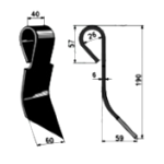 Couteau arracheuse betterave rumptstad gauche 007773 adaptable Couteau arracheuse betterave rumptstad gauche 007773 adaptable