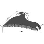 Couteau ensileuse claas 9603282 adaptable