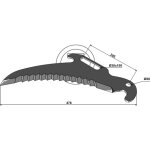 Couteau ensileuse claas 9623160 / 9629211 / 9704420 adaptable