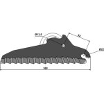 Couteau ensileuse deutz - fahr 1133315513801 / vf06587308 adaptable