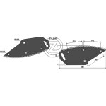 Couteau de mlangeur de fourrage shelbourne - reynolds 61025601 adaptable
