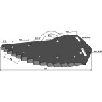 Couteau de mlangeur de fourrage shelbourne - reynolds 61059902 adaptable