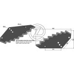 Couteau de m�langeur de fourrage shelbourne - reynolds 61481201 adaptable