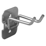 Crochet double long de 75mm pour mural rf. 51428, 51430, 52705, 52706, 52707, 52708, 52709