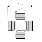Croisillon 27x74. 6 mm