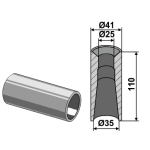 Douille � souder 110 mm 35 - 25 mm