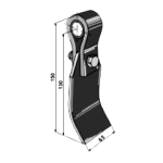Fléau arracheuse betterave 150x65mm adaptable Fléau arracheuse betterave 150x65mm adaptable