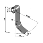 Fl�au arracheuse betterave stoll 8308 - 026 adaptable