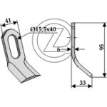 Fleau broyeur bomford 0281201, 7190166 adaptable