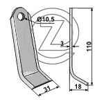 Fleau broyeur bomford 3012615 adaptable