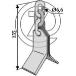 Fleau broyeur bomford avec chaine � 3 maillons 108606 adaptable