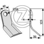 Fleau broyeur bucher 155130170 adaptable