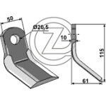 Fleau broyeur maschio 03400406 adaptable