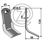 Fleau broyeur maschio t21004040 adaptable