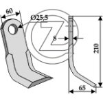 Fleau broyeur maschio t40005142, 11019006 adaptable