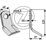 Fleau broyeur quivogne 3124 / 94 adaptable
