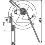 Griffe de semoir - arrire rabe 90041523