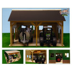 Hangar en bois, pour 2 tracteurs