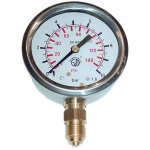 Indicateur de pression d'huile 140 lb / po2, rempli de glycrine