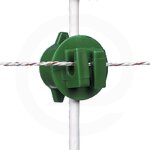 Isolateur  crou vert 6 - 14mm  visser sur piquet en fer