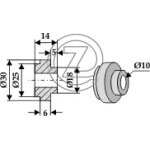 John deere | entretoise pour couteau broyeur de paille z51243 - e John deere | entretoise pour couteau broyeur de paille z51243 - e