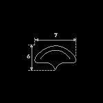 Jonc cl� joint de pare brise pour profil 101039 adaptable