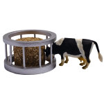 Jouet râtelier avec vache et balle ronde Jouet râtelier avec vache et balle ronde